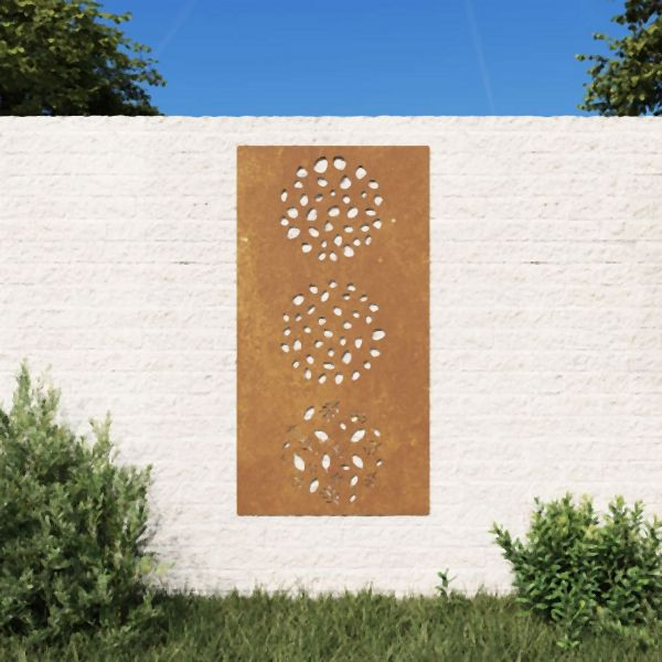 vidaXL Garten-Wanddeko 105x55 cm Cortenstahl Blatt-Design, 824494