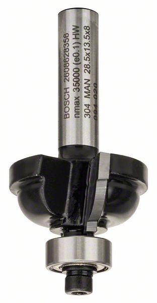 Bosch Kantenformfräser F, 8 mm, R1 6,3 mm, D 28,5 mm, L 13,2 mm, G 54 mm, 2608628356