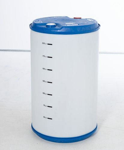 DENIOS Kunststoff-Spundfass, 220 l, Spundverschraubung 2'' grob und 2'' TriSure, Skala, 279037