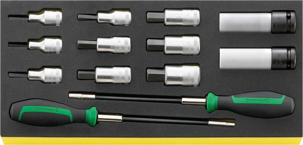 STAHLWILLE INHEX-Einsatz, Radmutter-, Sechskantschlüssel in TCS Nr.TCS 54/2309K/12506 1/3-Teilung 13-teilig, 96830163