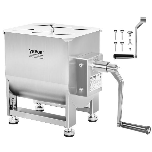 VEVOR Mischer Menger Fleischerei Bäckerei Fleischmischer Vermenger 30L, BXGRLJBJ30LDU35CBV0