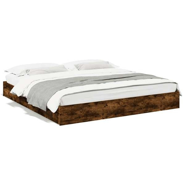 vidaXL Bettgestell mit Schubladen Räuchereiche 180x200cm Holzwerkstoff, 3280640