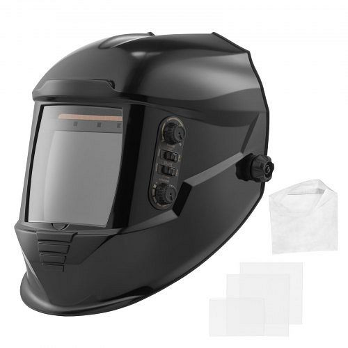 VEVOR Automatik Schweißhelm True Color, 4 Sensoren, DIN 4/5-9/9-13, WIG MIG ARC, METIS-Serie, Schwarz, QJHJTKLHS15S1IXXK001Y3