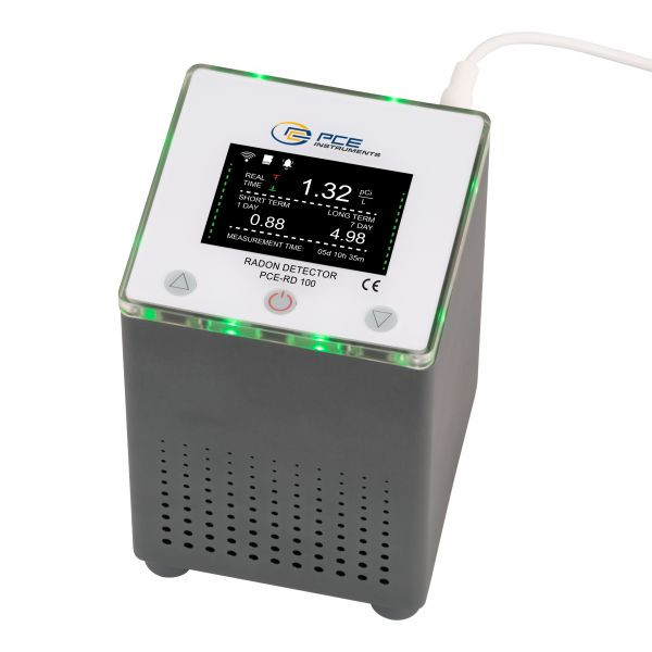PCE Instruments Radon Detektor für Innenräume, Messbereich 0,1 - 99,9 pCi/L (3700 Bq/m³), PCE-RD 100