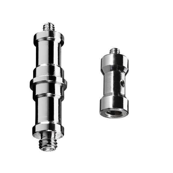 Walimex Set 1x Spigot Gewinde Adapter 3/8 Zoll bis 1/4 Zoll und 1x Spigot Gewinde Adapter 3/8 Zoll auf 1/4 Zoll, 1023556