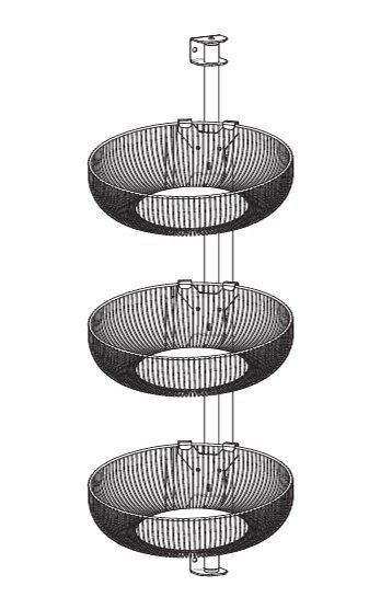 IDEAL AKE Wandmodul Korb dreifach, für Serie CALEO - Eckmodule, 484356623
