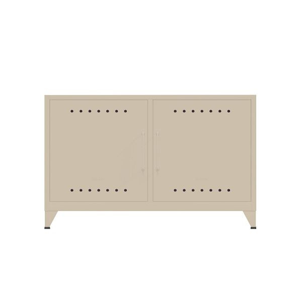 Bisley Fern Sideboard, inkl. 1 festen Fachboden, Kabeldurchlass und Klett-Halter, 643 sand, FERCAB643