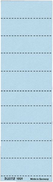 LEITZ 1901 Blanko-Schildchen, Karton, 100 Stück, blau, 1901-00-35