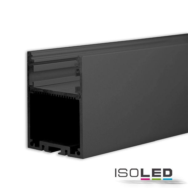 ISOLED LED Aufbauprofil LAMP30 Aluminium schwarz RAL 9005, 200cm, 115263