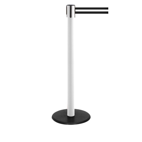 Stein HGS Personenleitsystem -P-Line Famous-, weiß, schwarz/weiß/schwarz waagerecht (gestreift), mit Sicherheitsverschluss (selbstlösend), Gurtlänge: 4 m, 12821-0403