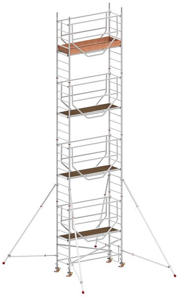 HYMER Fahrgerüst ADVANCED SAFE-T nach DIN EN 1004, Modul 1 + 2 + 3 + 4, Rahmenteilbreite 0,72 m, Bühnenlänge 2,08 m, Reichhöhe 9,25 m, 707509