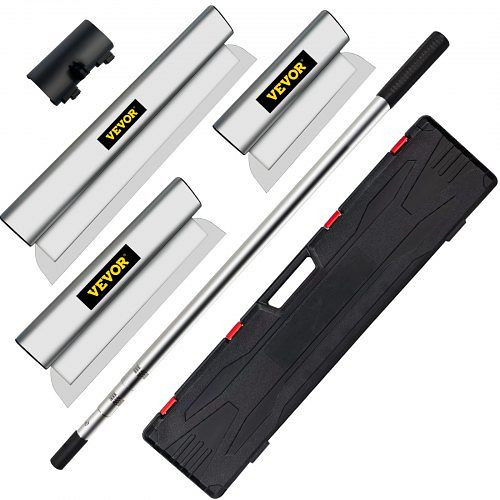 VEVOR Dekorspachtel Set 25 cm / 60 cm/ 80 cm, 0,89 - 2 m Klingenlänge Trockenbau, 0,5 mm aus Edelstahl, ergonomischer Griff, DBSNZGD102432BCAHV0