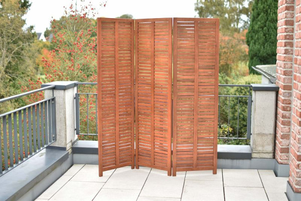 Merxx Paravent Holz, 150 x 170 cm, FSC Eukalyptusholz, 25930-011