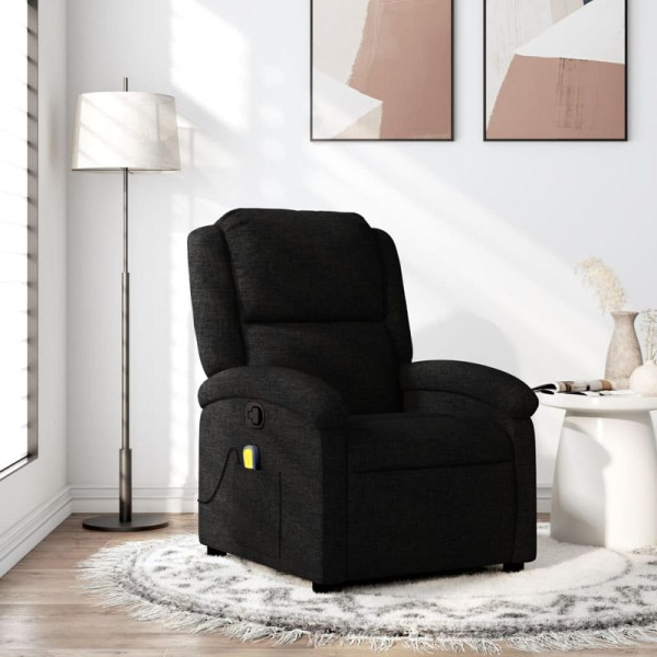 vidaXL Massage-Relaxsessel, schwarzer Stoff, 3205418