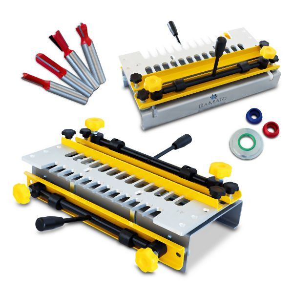 BAMATO 2 in 1 Frässchablone, Schaftdurchmesser der Fräser 12,7 mm, Verbindungen bis 300 mm, BFS-350