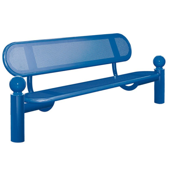 Stein HGS Sitzbank -Bowl- mit Rückenlehne, RAL 9010 reinweiß, 22842