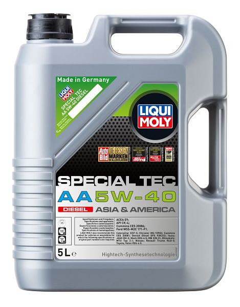 LIQUI MOLY Motoröl Special Tec AA 5W-40 Diesel, Kanister Kunststoff, VE: 5 Liter, 21332