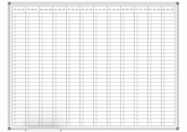 MAUL Jahresplaner MAULstandard, 90x120 cm, mit horizontaler Monatseinteilung, 6466584