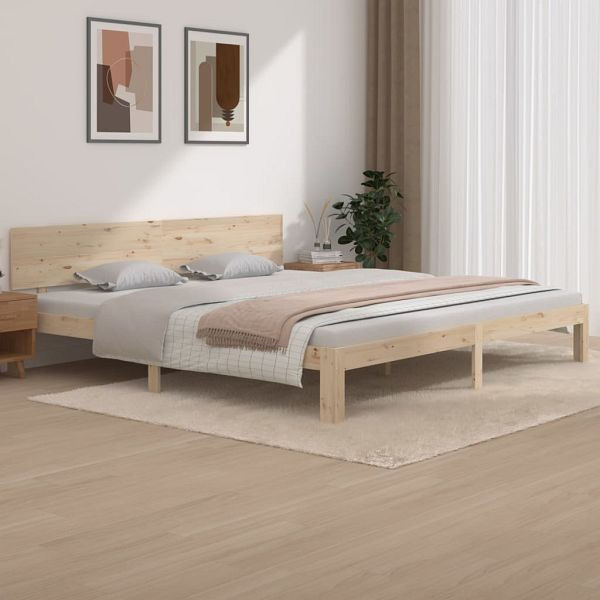 vidaXL Massivholzbett Kiefer 200x200 cm, 810515, 8720286880012