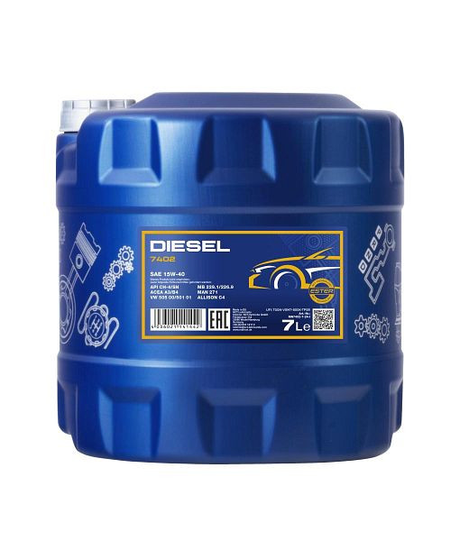MANNOL Economy-Class-Motoröl 7402 Diesel 15W-40, VE: 7 l, MN7402-7
