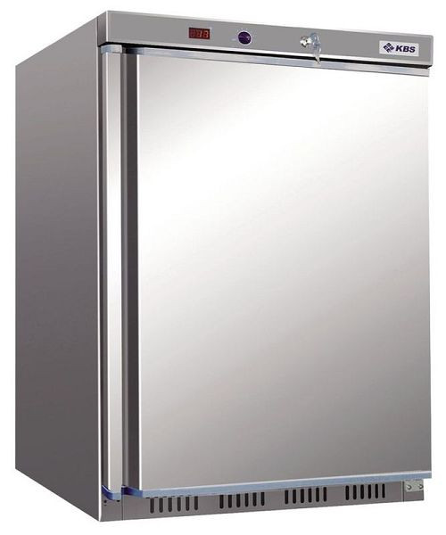 KBS Tiefkühlschrank KBS 202 TK CHR, mit Schloss und Außenseite dreiseitig Edelstahl, 347216