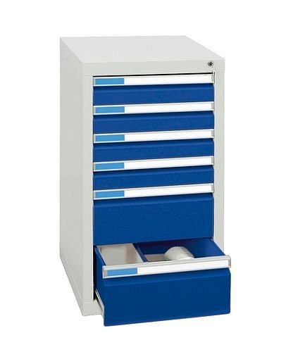stumpf Schubladenschrank Esta mit 6 Schubladen, grau/blau, grau, B 500 mm, H 900 mm, 251945