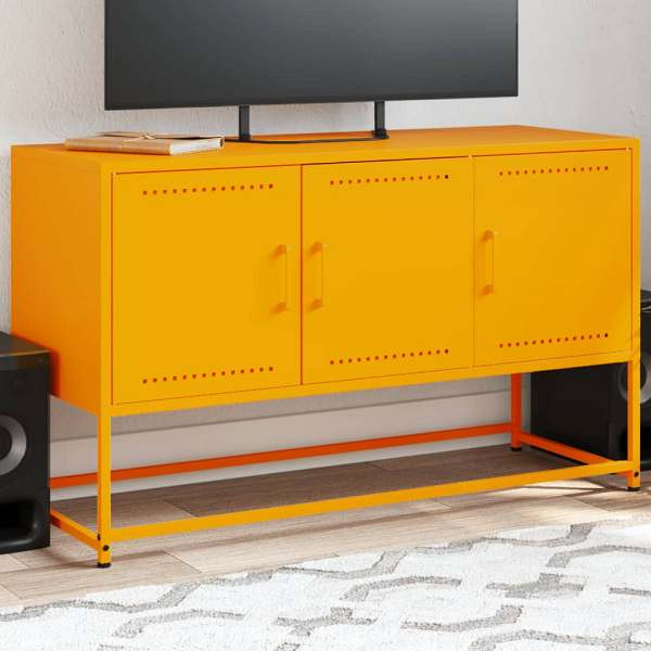 vidaXL TV-Schrank Senfgelb 100,5x39x60,5 cm Stahl, 846479