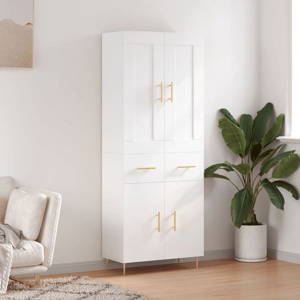 vidaXL Highboard Weiß 69,5x34x180 cm Holzwerkstoff, 3199865
