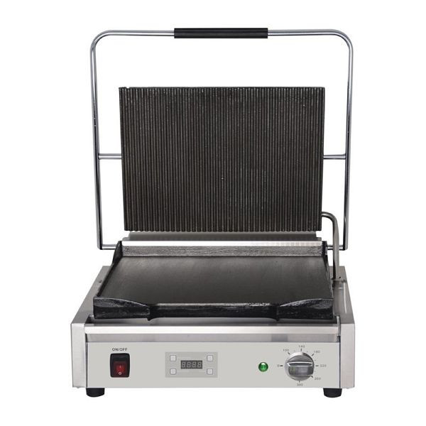 Buffalo Kontaktgrill einzel groß gerillt/glatt, FC382, 5050984616051