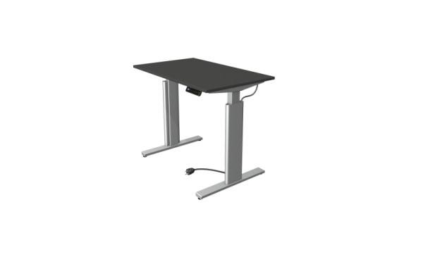 Kerkmann Sitz-/Stehtisch Move 3 silber, B 1000 x T 600 mm, elektrisch höhenverstellbar von 720-1200 mm, anthrazit, (Montage), 10231413-1