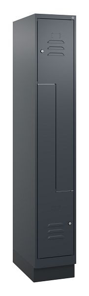 C+P Z-Spind Classic PLUS, Sockel, 2 Abteile, 1800x300x500mm, 7016/7016, Zylinderschlösser, 0800237-102 S10027