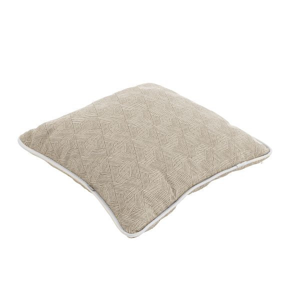 doppler Zierkissen ART ca. 45x45xca. 14cm, mit RV und Kordel, sand, gemustert, 5694202027