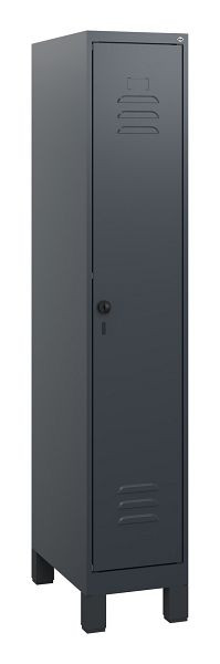 C+P Umkleidespind Classic PLUS, Füße, 1630x300x500mm, 7016/7016, Drehriegel, 0800105-10 S10012