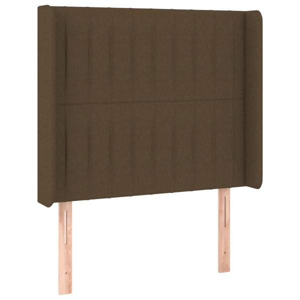 vidaXL Kopfteil mit Ohren Dunkelbraun 83x16x118/128 cm Stoff, 3119795