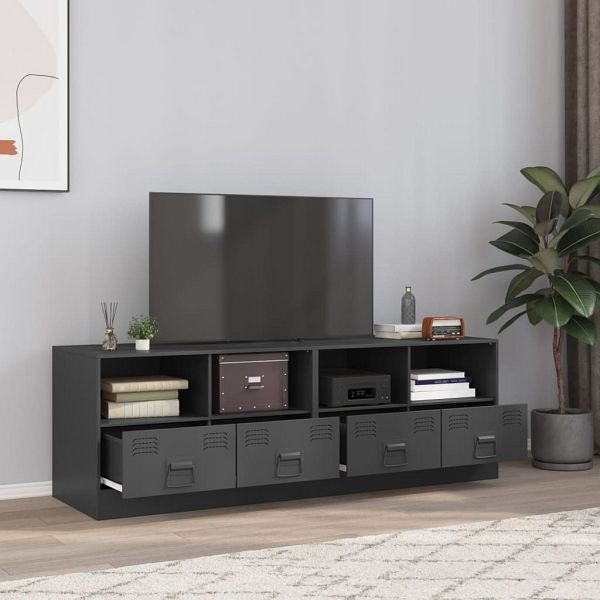 vidaXL TV-Schränke 2 Stück Anthrazit 67x39x44 cm Stahl, 841744