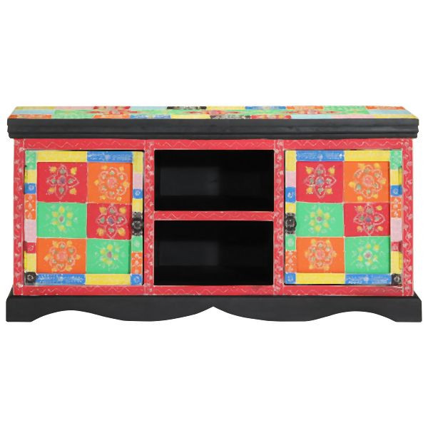 vidaXL TV-Schrank Bunt 100x35x50 cm aus Mangoholz, 4017571
