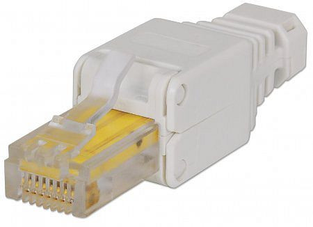 INTELLINET Werkzeugloser RJ45-Stecker, RJ45-Modularstecker, kein Crimpwerkzeug benötigt, 790482