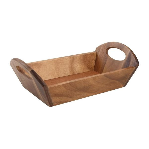 T&G Woodware Brotschale braun, Serviertablett, 9,8 x 18 x 31 cm, DL146