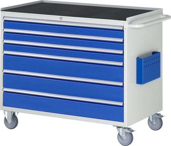 RAU Montagewagen Serie 7000, B1145 x T650 x H975 mm, Metallauflage, Schubladen: 3xH90, 3xH150 mm, 15-XXL5.9A-MT.11