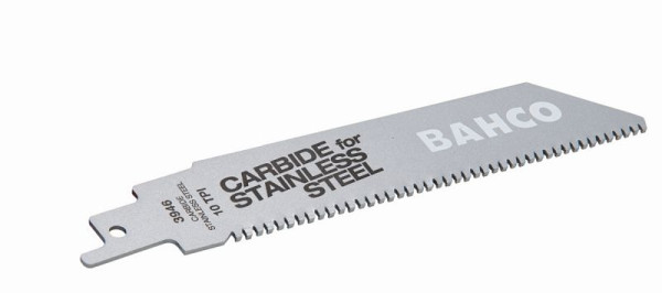 Bahco Hartmetallbestückte Säbelsägeblätter für Edelstahl, 10 TPI, 228 mm, 3946-228-10-HST-1P