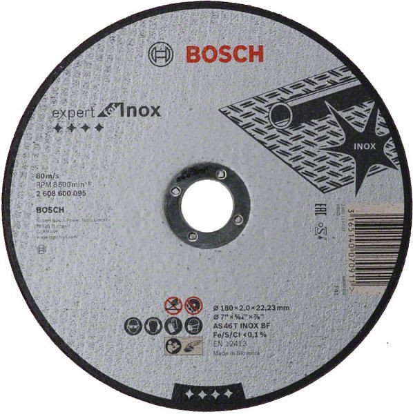 Bosch Trennscheibe gerade Expert for Inox AS 46 T INOX BF, 180 mm, 2 mm, VE: 25 Stück, 2608600095