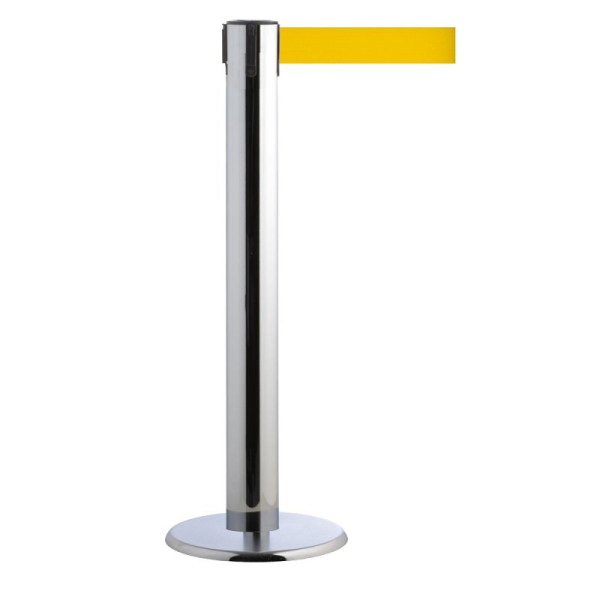 Stein HGS Personenleitsystem -P-Line Titan-, chrom, signalgelb, mit Sicherheitsverschluss (selbstlösend), 15693-1203