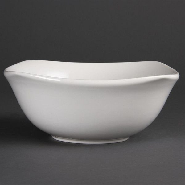 Olympia Whiteware abgerundete quadratische Schalen 22cm, VE: 12 Stück, U175