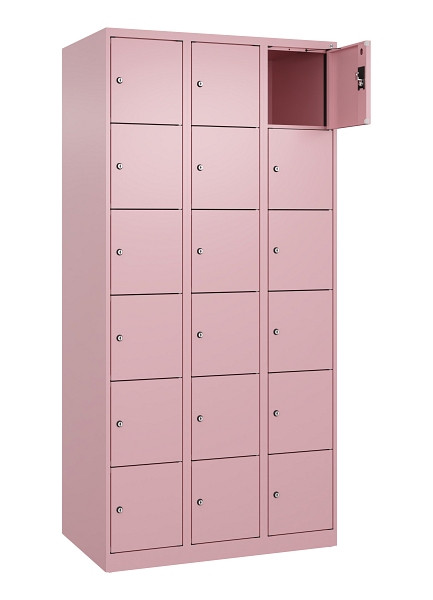 C+P Schließfachschrank Evolo PLUS, 18 Fächer, 1850x900x500mm, 3015/3015, 049000-306 S10024
