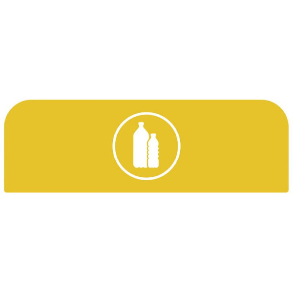 STEIN HGS Configure Recycling-Station Hinweistafel Kunststoff, gelb, 57 Liter, DE, 84084.0003