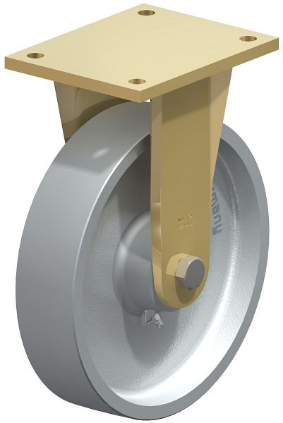 Blickle BS-G 250K Stahlgeschweißte Schwerlast-Bockrolle, Guss, Grau, 56382