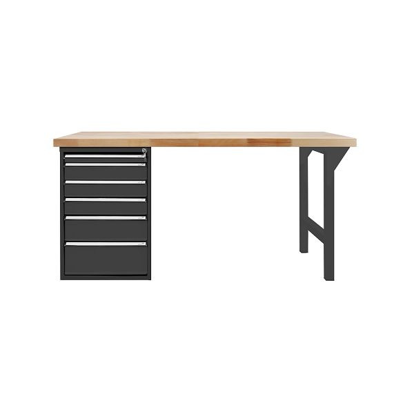 ADB "CONVEX" Werkbank mit Schubladenbox 6 Schubladen 1500 (anthrazit), 42678