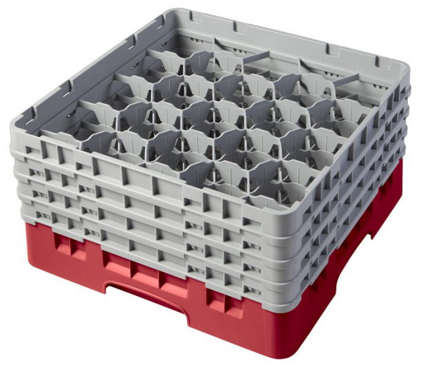 Cambro Spülkorb mit 20 Fächer Camrack® 21,5 cm Rot, 20S800163