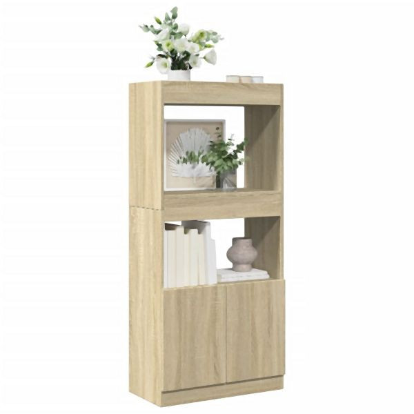 vidaXL Highboard Sonoma-Eiche 63x33x140 cm Holzwerkstoff, 855108