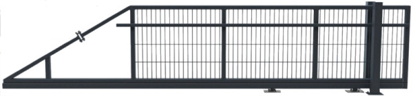FA-Bausysteme Schiebetor Anthrazit Breite: 3500 mm Höhe: 800 mm Richtung: Links Antrieb: Elektrisch, 62570